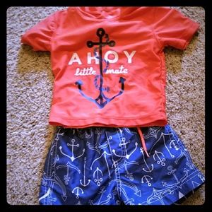 Baby boys bathing suit set
